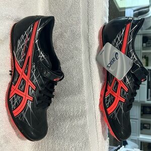 Asics Long Jump Pro spike Shoes - Black‎ & orange  - Men’s Size 10